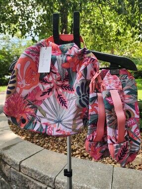 Vera Bradley ReActive Packing Cube Trio - Rainforest Canopy Coral